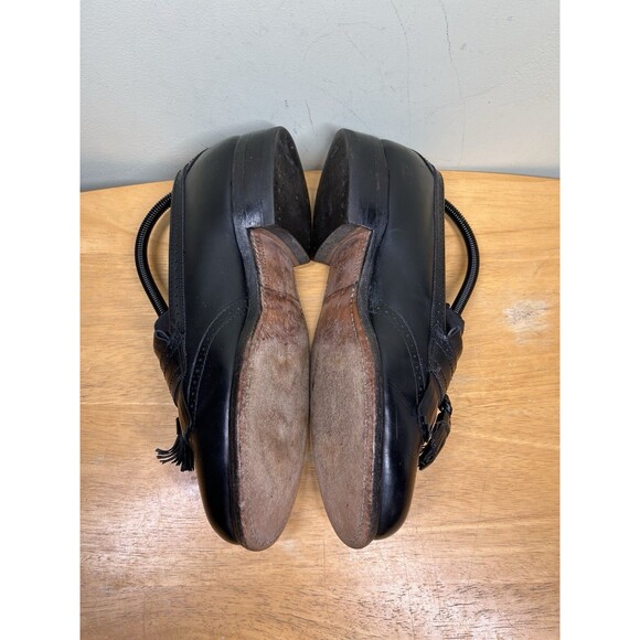 Allen Edmonds Bridgeton Mens Sz 7 EEE Black Dress Shoes Loafers Kilt Tassels